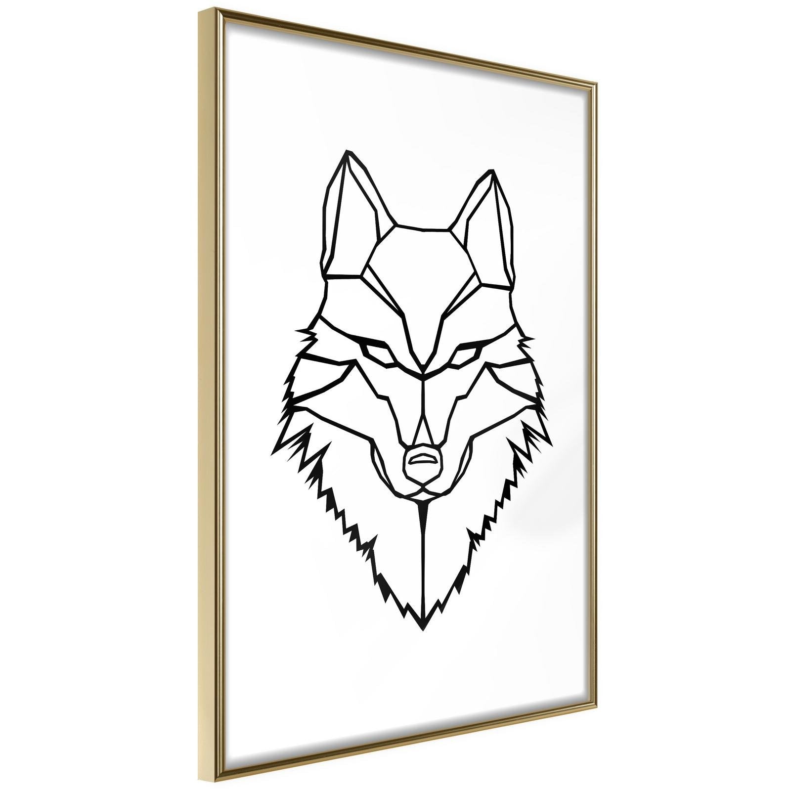Inramad Poster / Tavla - Wolf Look-Poster Inramad-Artgeist-20x30-Guldram-peaceofhome.se