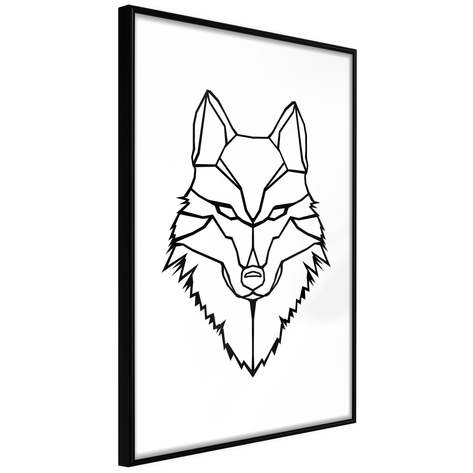 Inramad Poster / Tavla - Wolf Look-Poster Inramad-Artgeist-20x30-Svart ram-peaceofhome.se