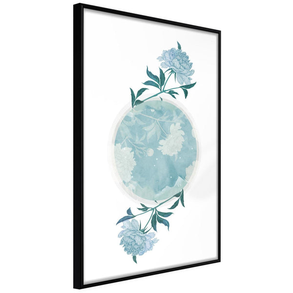 Inramad Poster / Tavla - World in Shades of Blue-Poster Inramad-Artgeist-20x30-Svart ram-peaceofhome.se