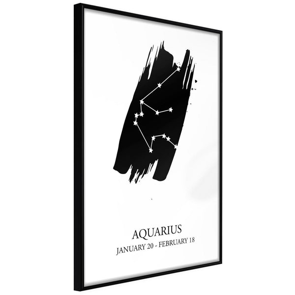 Inramad Poster / Tavla - Zodiac: Aquarius I-Poster Inramad-Artgeist-20x30-Svart ram-peaceofhome.se