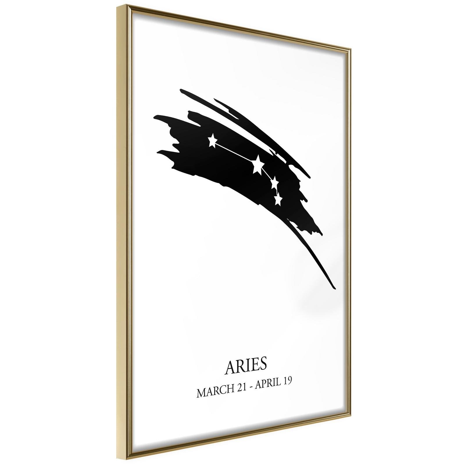 Inramad Poster / Tavla - Zodiac: Aries I-Poster Inramad-Artgeist-20x30-Guldram-peaceofhome.se