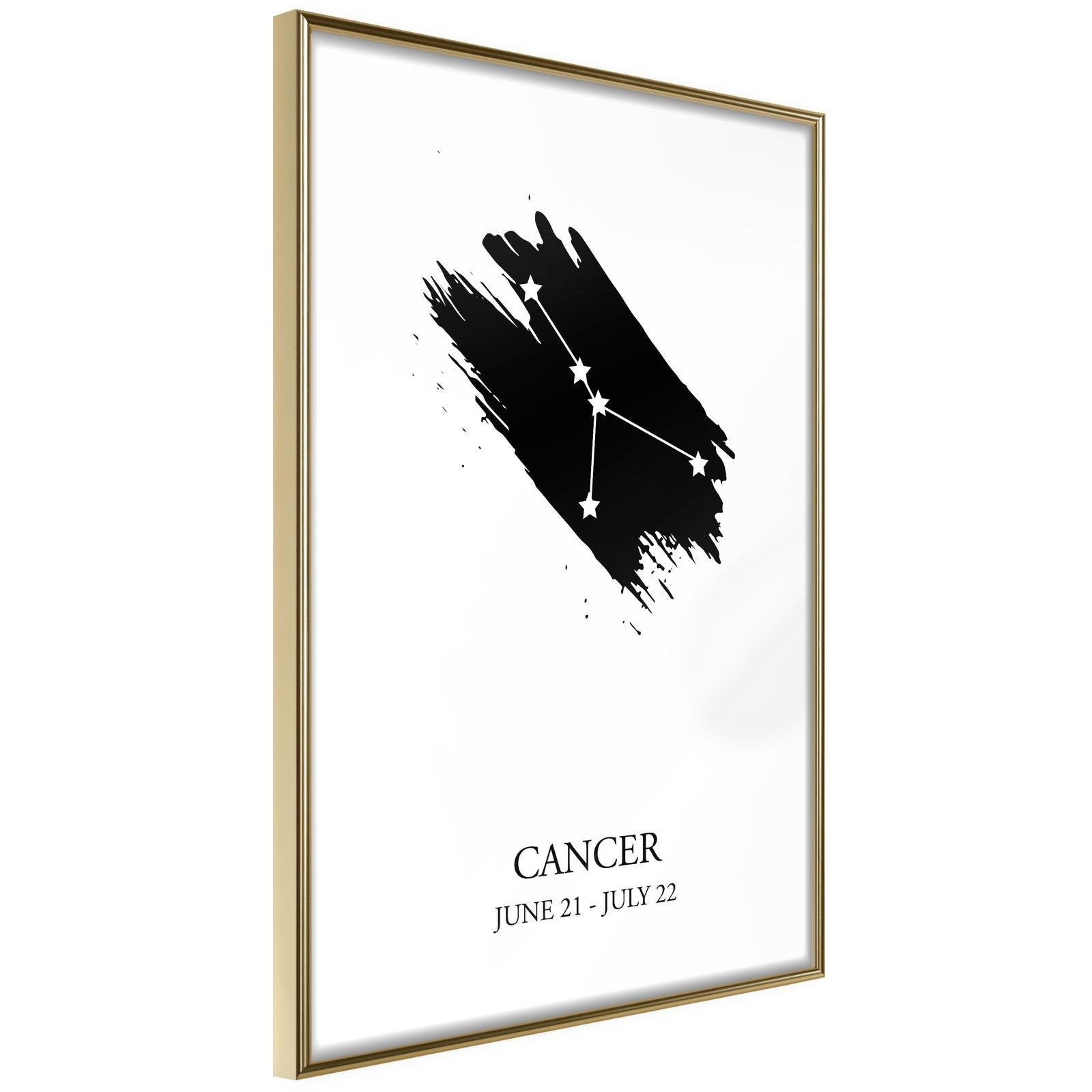 Inramad Poster / Tavla - Zodiac: Cancer I-Poster Inramad-Artgeist-20x30-Guldram-peaceofhome.se