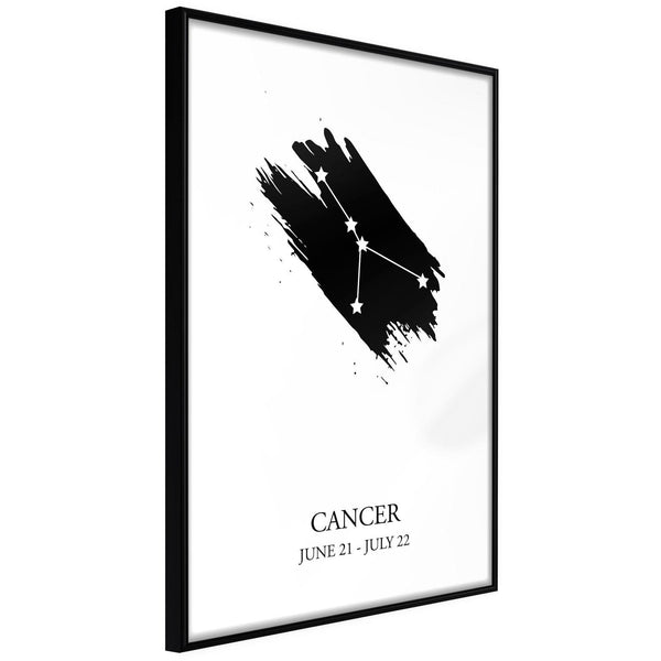 Inramad Poster / Tavla - Zodiac: Cancer I-Poster Inramad-Artgeist-20x30-Svart ram-peaceofhome.se