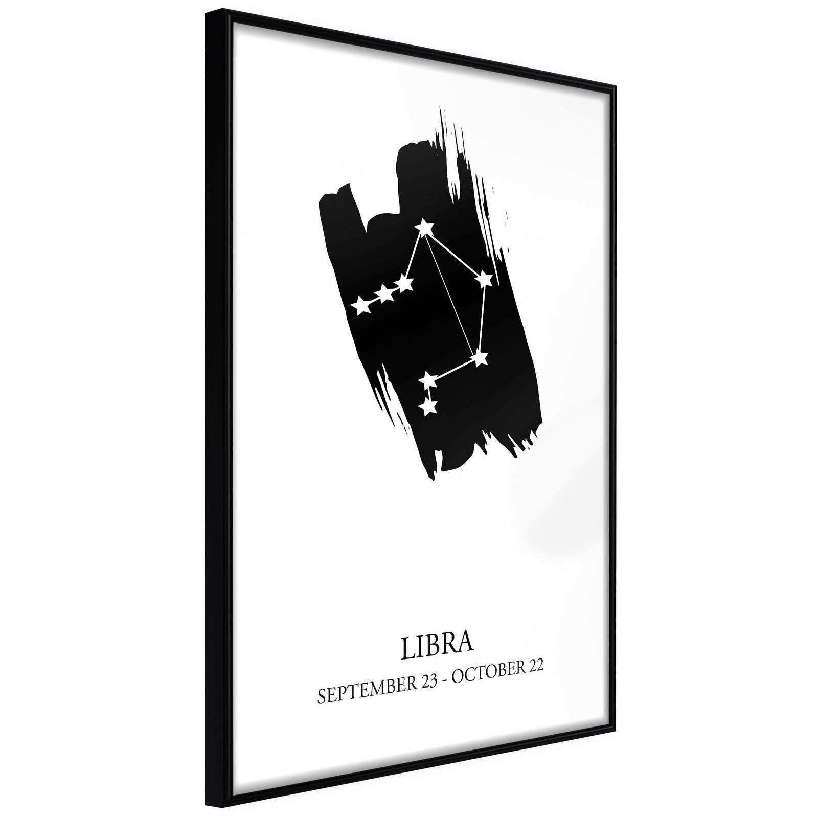 Inramad Poster / Tavla - Zodiac: Libra I-Poster Inramad-Artgeist-20x30-Svart ram-peaceofhome.se