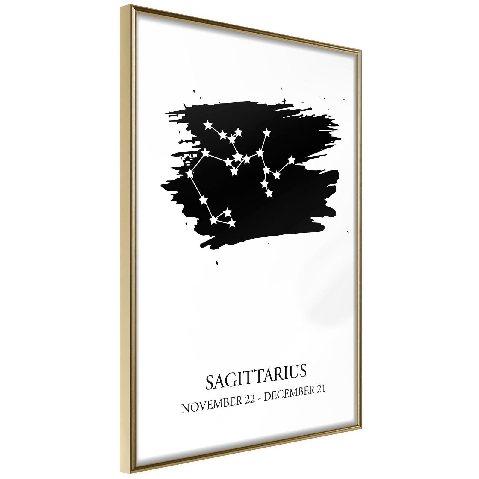 Inramad Poster / Tavla - Zodiac: Sagittarius I-Poster Inramad-Artgeist-20x30-Guldram-peaceofhome.se