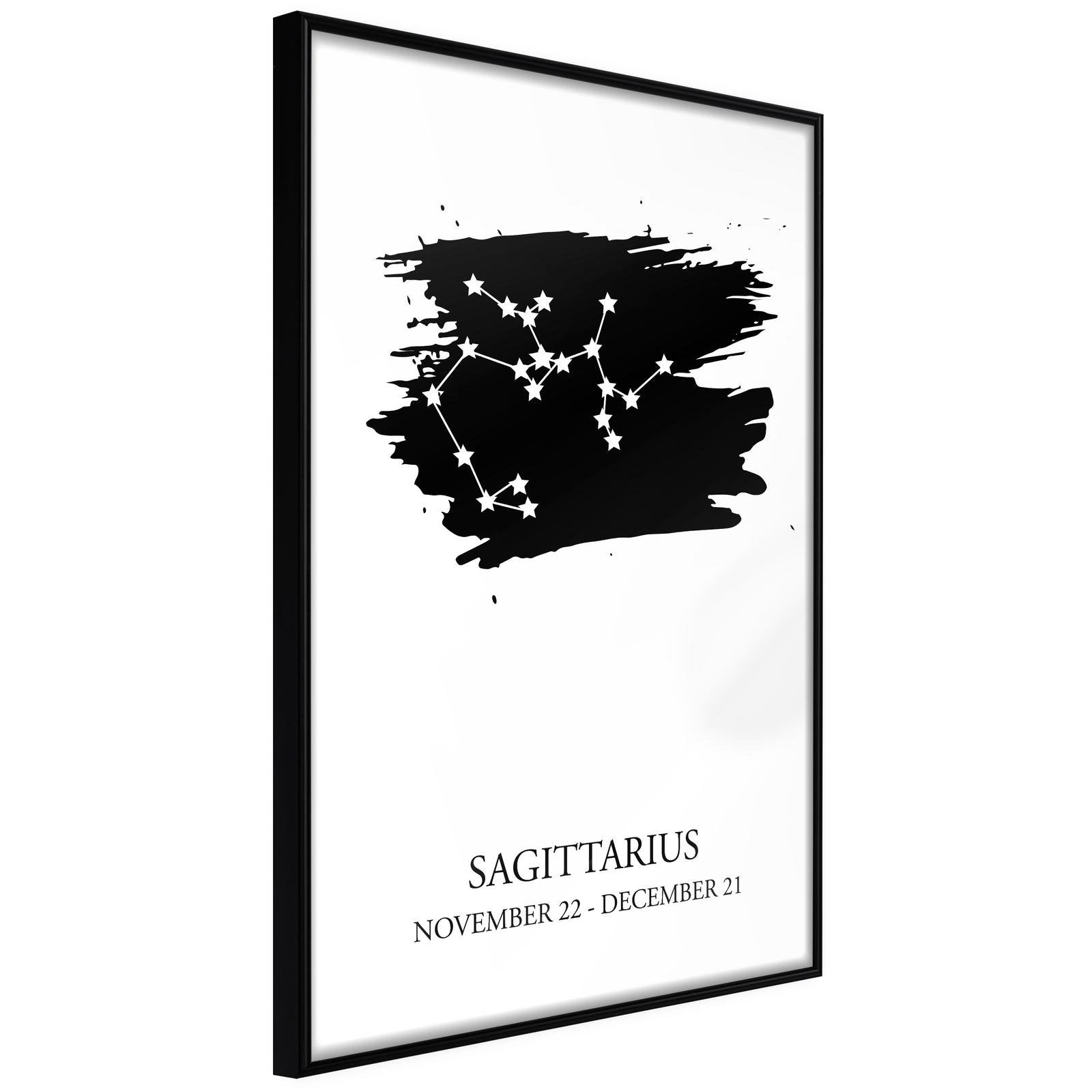 Inramad Poster / Tavla - Zodiac: Sagittarius I-Poster Inramad-Artgeist-20x30-Svart ram-peaceofhome.se