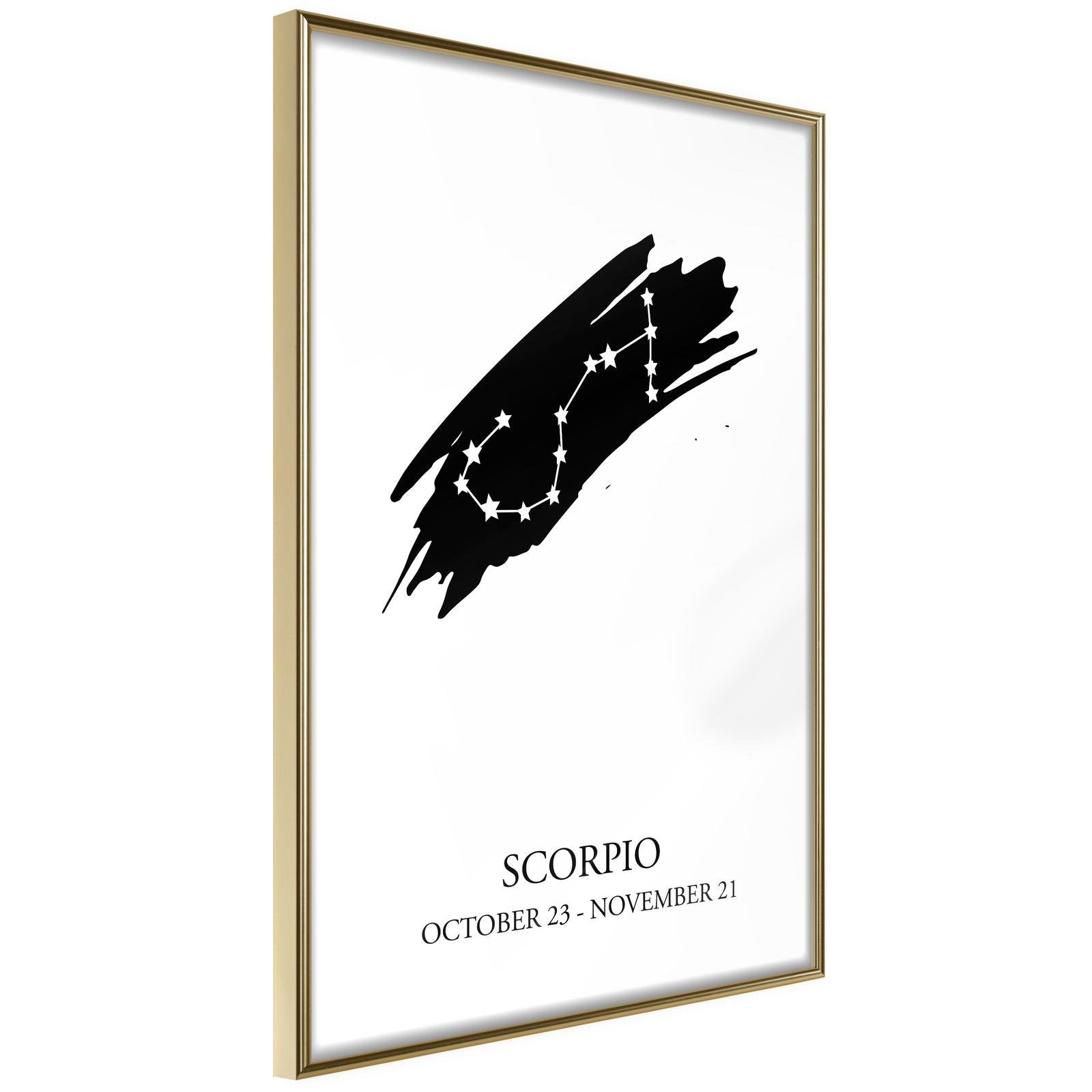 Inramad Poster / Tavla - Zodiac: Scorpio I-Poster Inramad-Artgeist-20x30-Guldram-peaceofhome.se