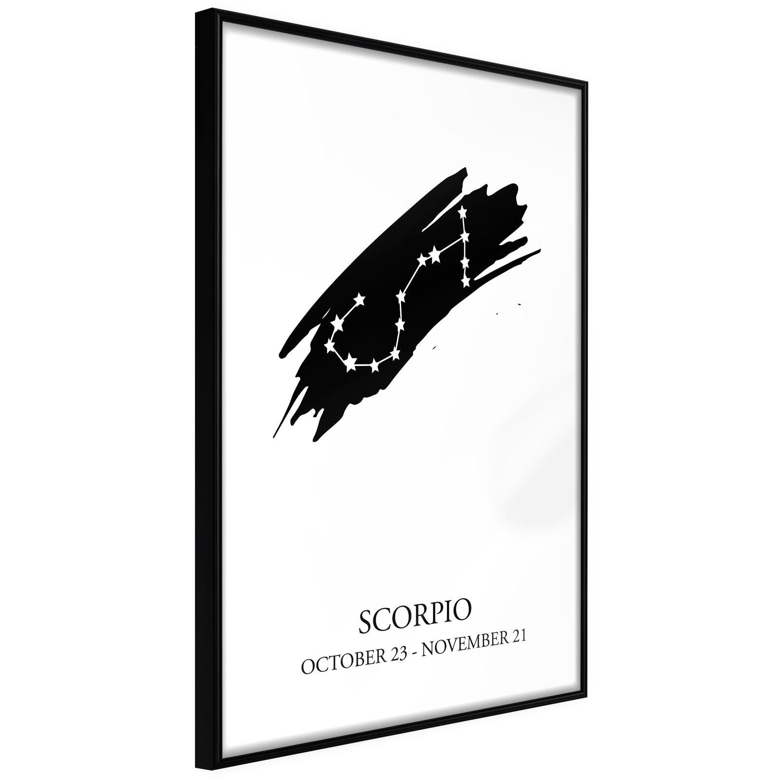 Inramad Poster / Tavla - Zodiac: Scorpio I-Poster Inramad-Artgeist-20x30-Svart ram-peaceofhome.se