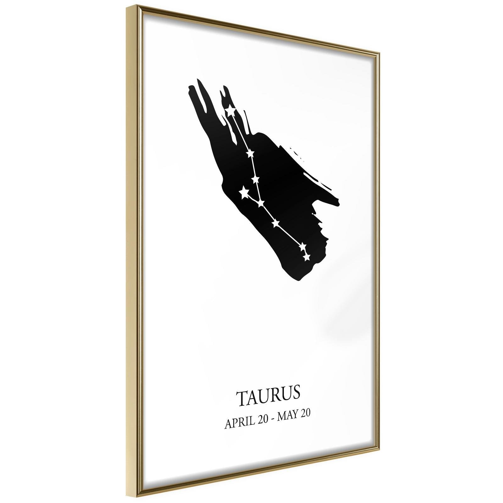 Inramad Poster / Tavla - Zodiac: Taurus I-Poster Inramad-Artgeist-20x30-Guldram-peaceofhome.se