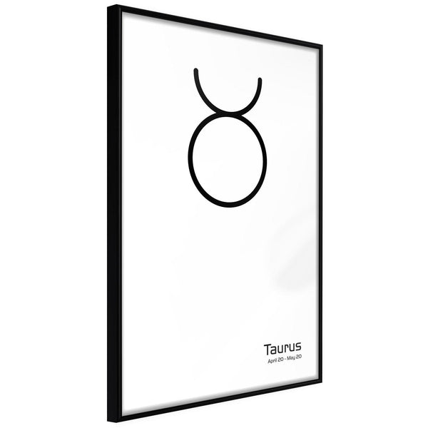 Inramad Poster / Tavla - Zodiac: Taurus II-Poster Inramad-Artgeist-20x30-Svart ram-peaceofhome.se