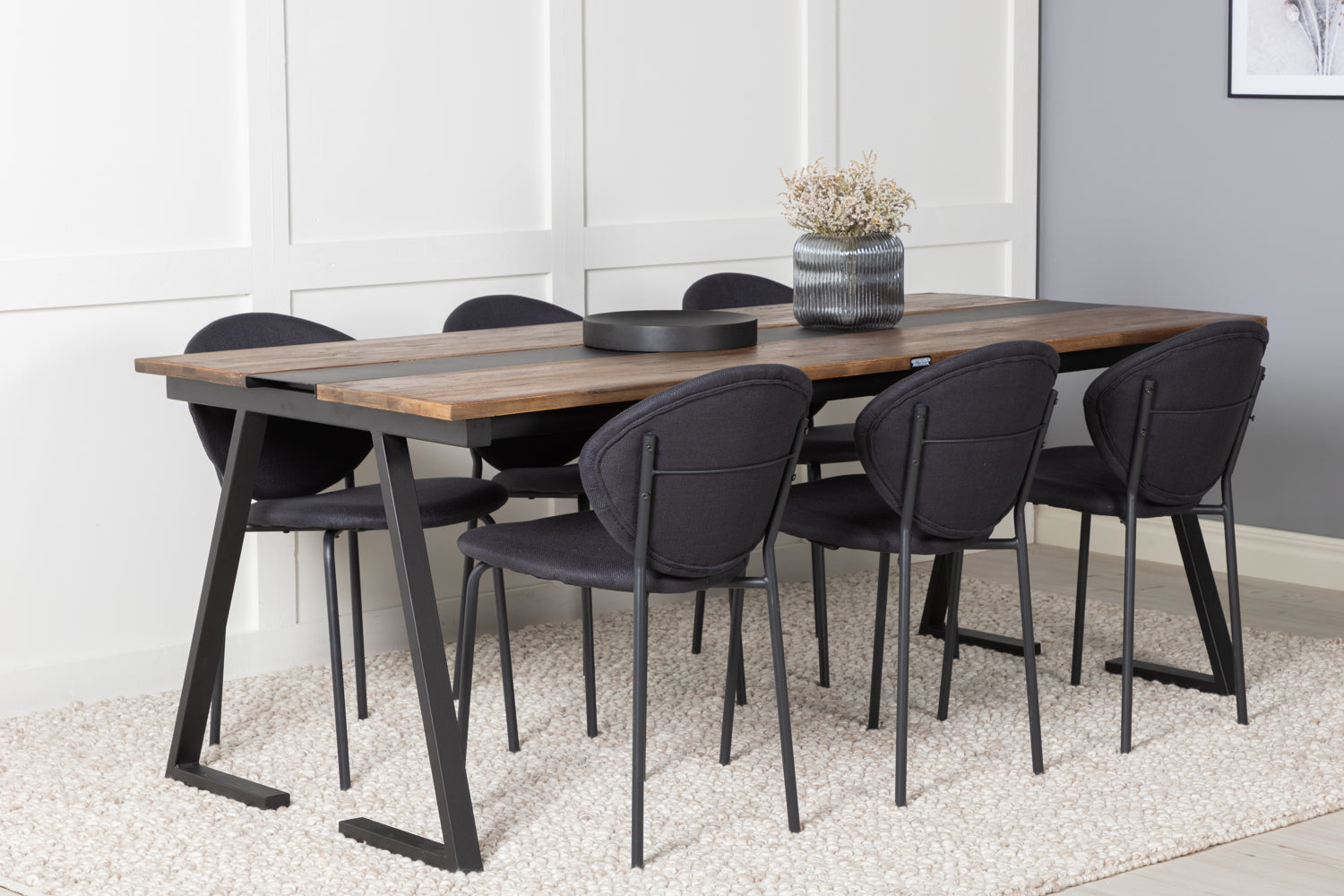 JAKARTA Matbord 200x90 + 6 stolar-Venture Home-peaceofhome.se