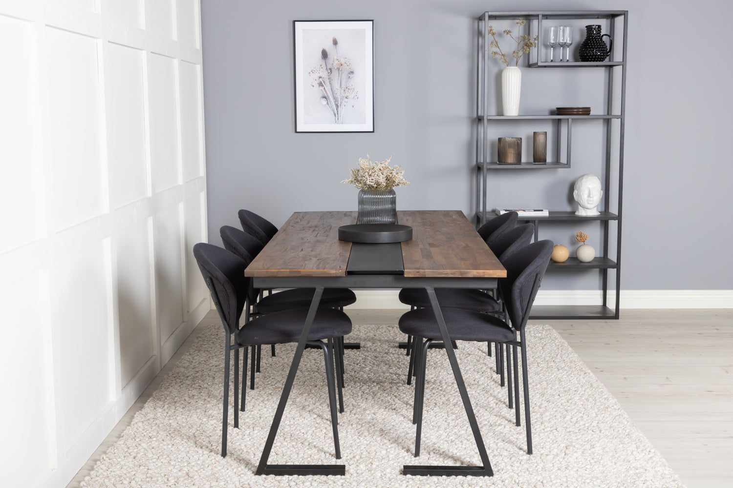 JAKARTA Matbord 200x90 + 6 stolar-Venture Home-peaceofhome.se