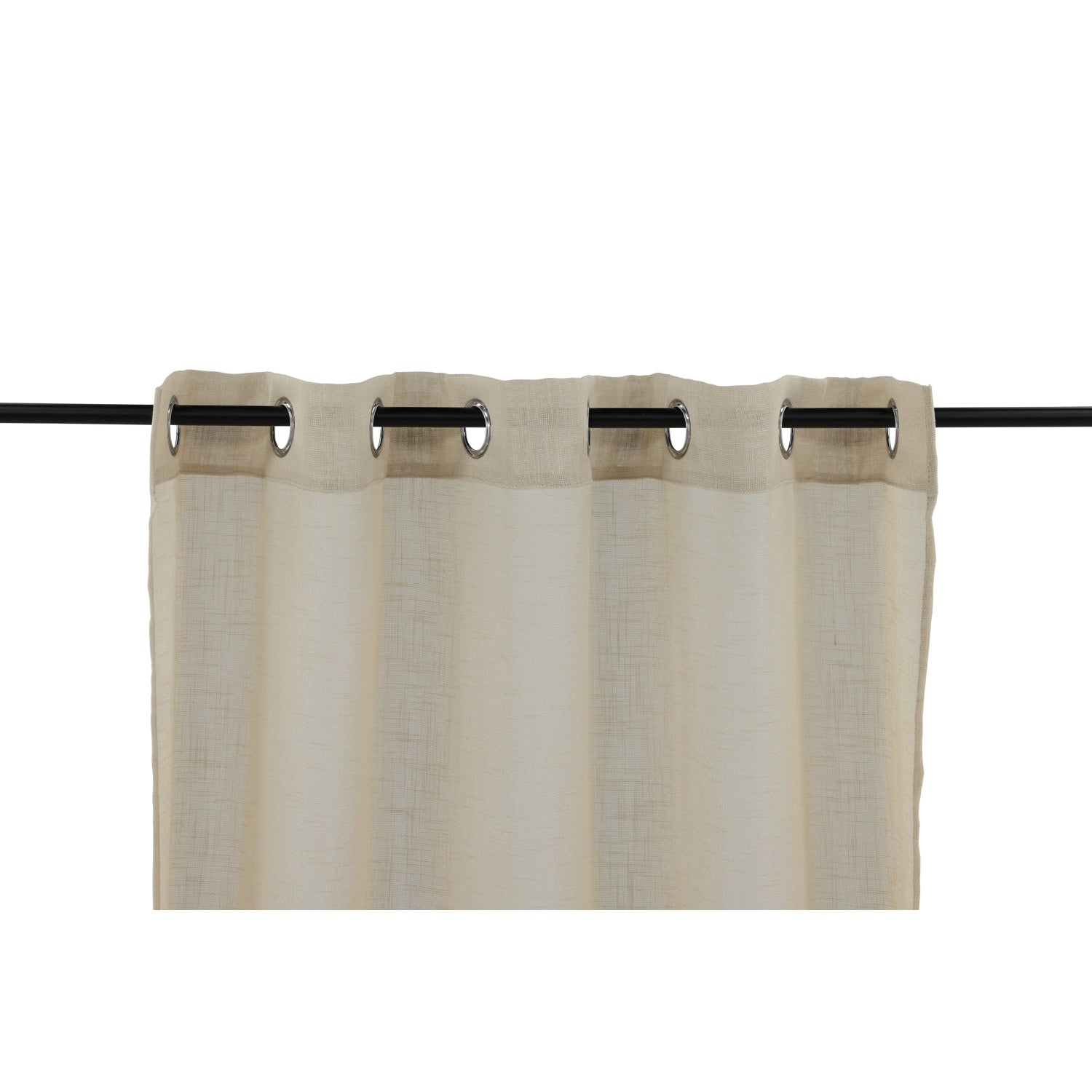 KAYA Gardiner / Öljettlängder 140x240 cm 2-pack - Beige-Gardinlängd-Venture Home-peaceofhome.se