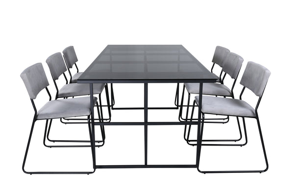 KENTH LEIF Matbord 200x90 + 6 stolar-Venture Home-peaceofhome.se