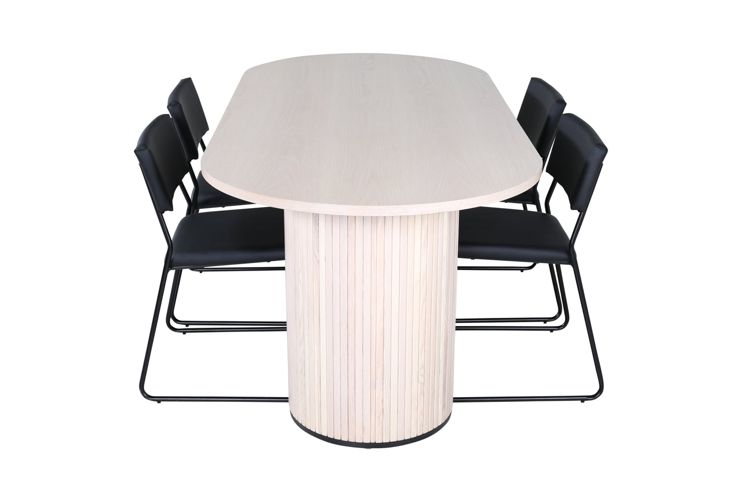 KENTH BIANCA Matbord 200x90 + 4 stolar-Venture Home-peaceofhome.se