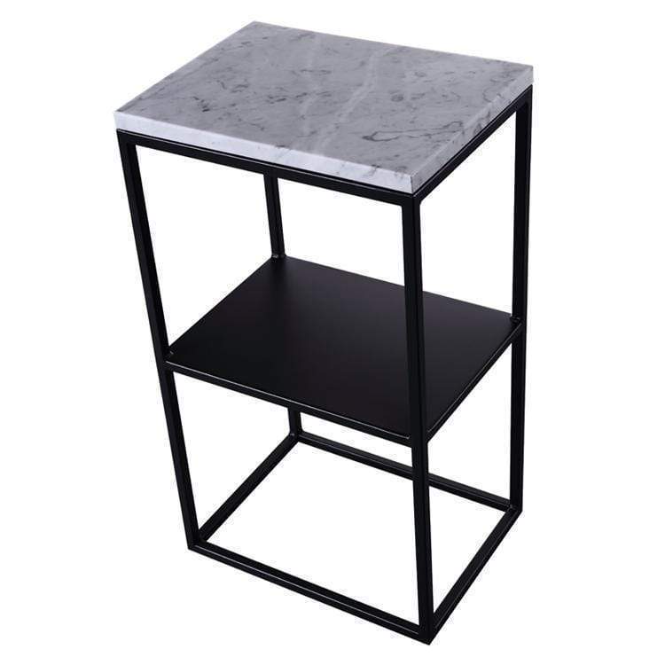KRALJEVIC BEDSIDE Sängbord med hyllpan - Marmor-Sängbord-Kraljevic Design-peaceofhome.se