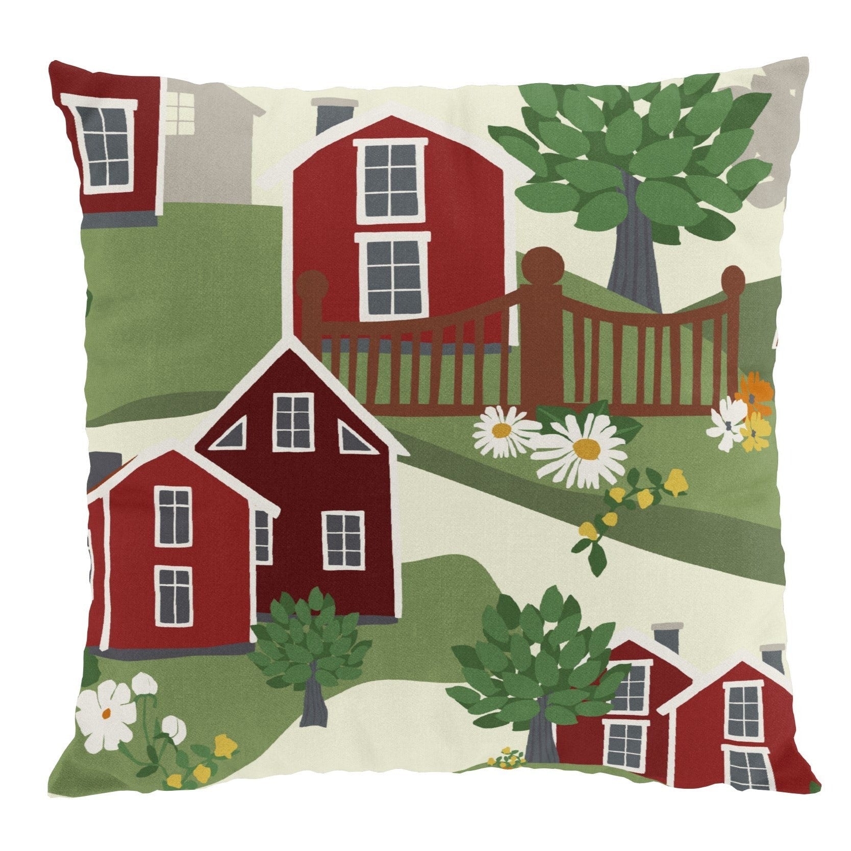 Katthult Kuddfodral 47x47 cm-Kuddfodral-Arvidssons Textil-Röd-peaceofhome.se