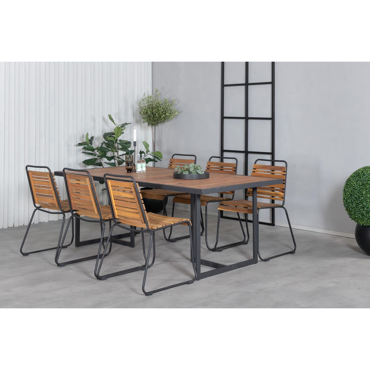 Khung Rektangulär Matgrupp-Table Set-Venture Home-peaceofhome.se