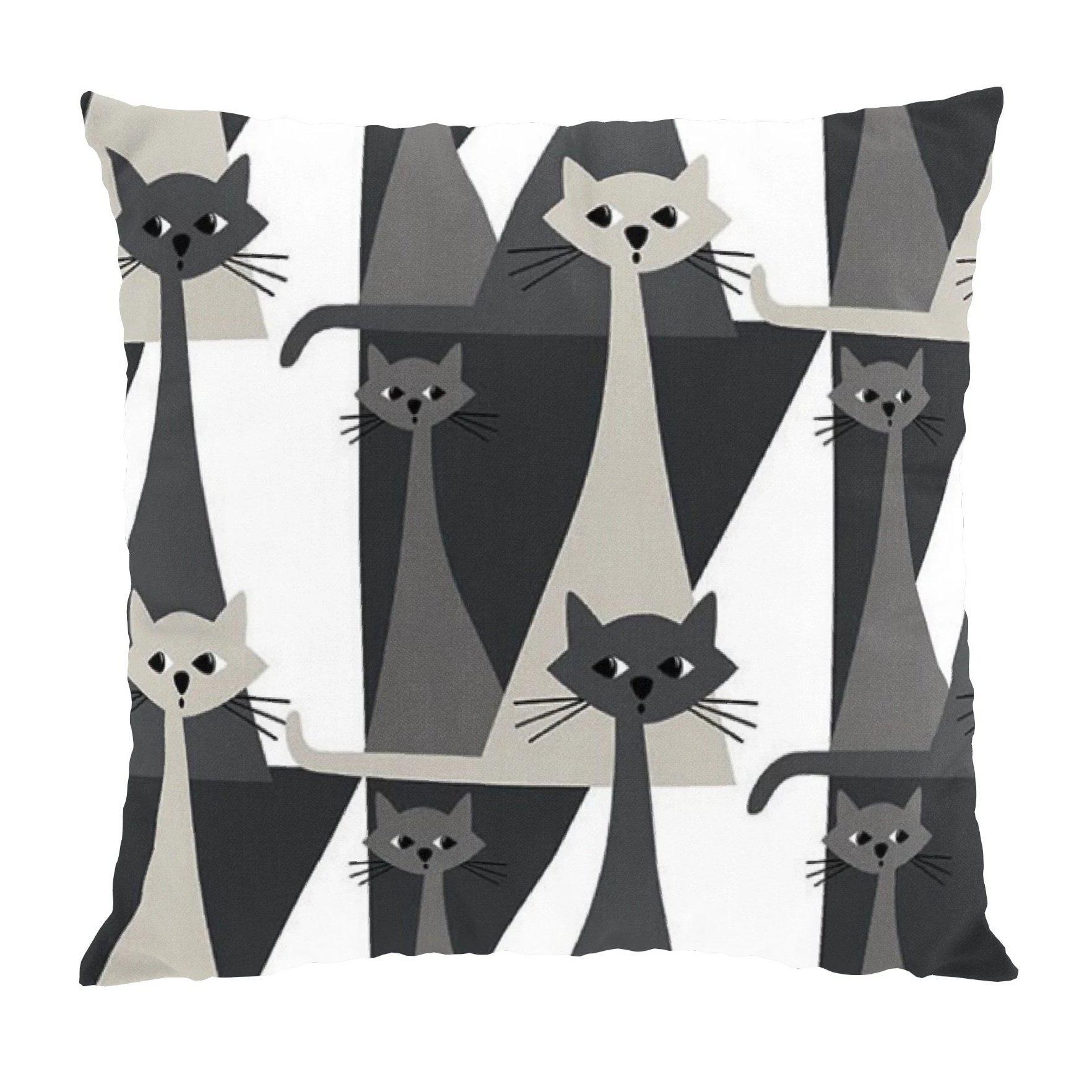 Kitty Kuddfodral 47x47 cm-Kuddfodral-Arvidssons Textil-Grå-peaceofhome.se