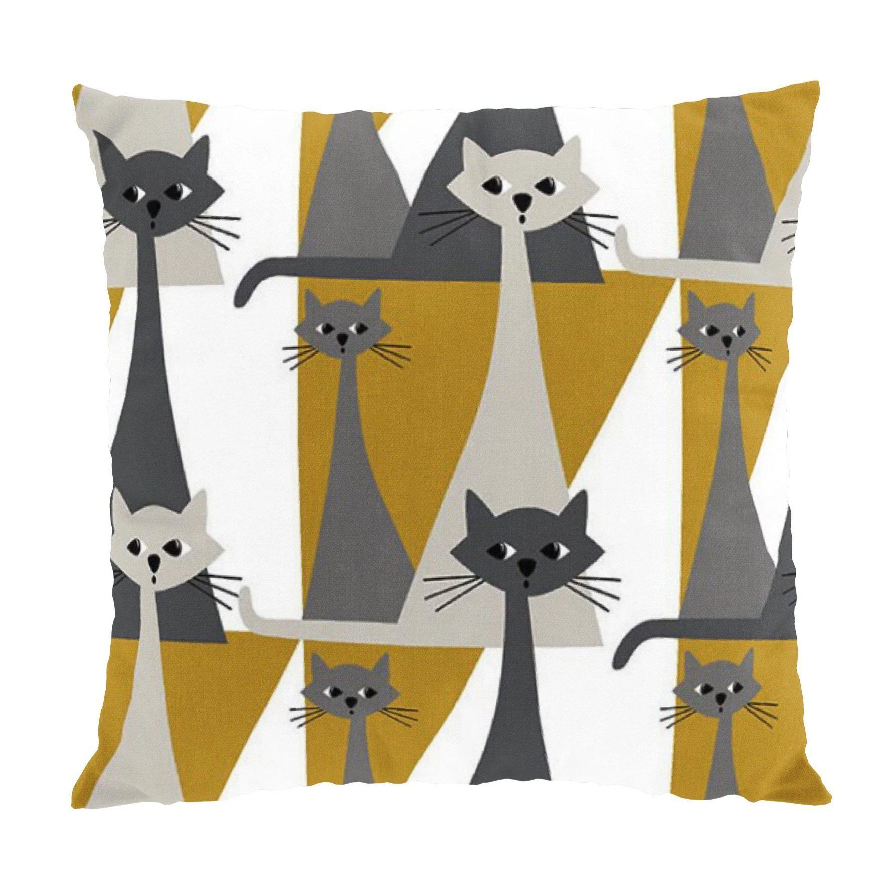Kitty Kuddfodral 47x47 cm-Kuddfodral-Arvidssons Textil-Gul-peaceofhome.se