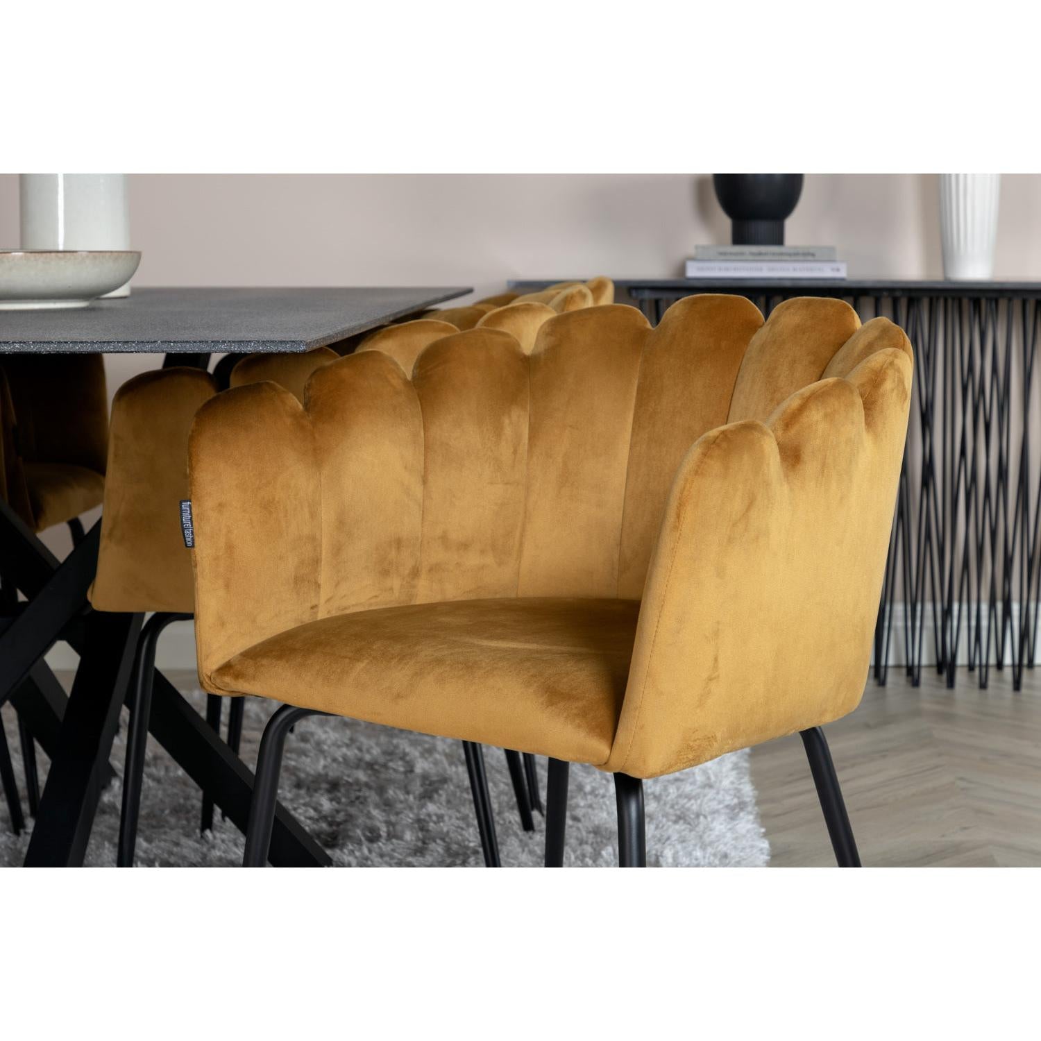 LIMHAMN PIAZZA Matbord 180x90 + 6 stolar-Venture Home-peaceofhome.se
