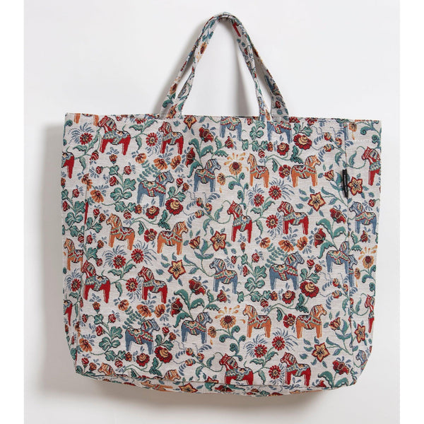 Leksand Mini Stor tygkasse i jacquard-Tygkasse-Arvidssons Textil-peaceofhome.se