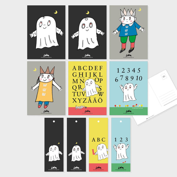 Lilla Spöket Laban MiniPosters / Vykort + Paketkort 10-pack-Poster-Magic & Prints-peaceofhome.se