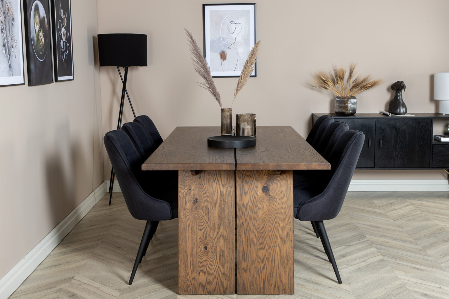 Logger Rektangulär Matgrupp-GR Dining Set-Venture Home-peaceofhome.se