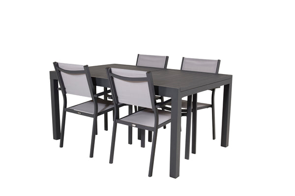 MARBELLA COPACABANA Matbord 160/240x100 cm + 4 stolar | Utemöbler-Matgrupp Utomhus-Venture Home-peaceofhome.se