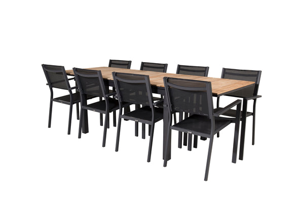 MEXICO COPACABANA Matbord 160*240 cm + 8 stolar | Utemöbler-Matgrupp Utomhus-Venture Home-peaceofhome.se