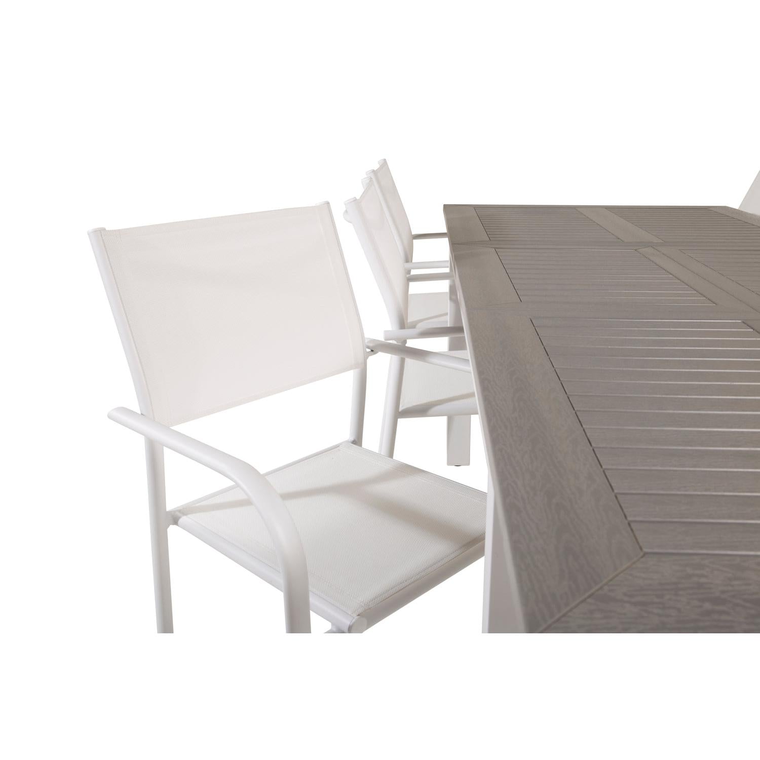 Matbordet Albany & stolarna Santorini-Table Set-Venture Home-peaceofhome.se