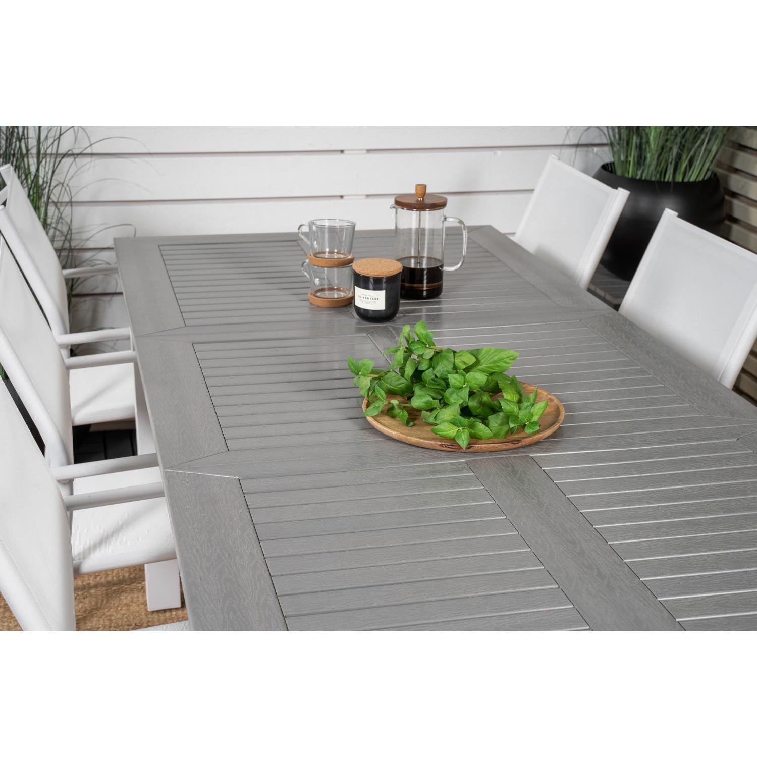 Matbordet Albany & stolarna Santorini-Table Set-Venture Home-peaceofhome.se