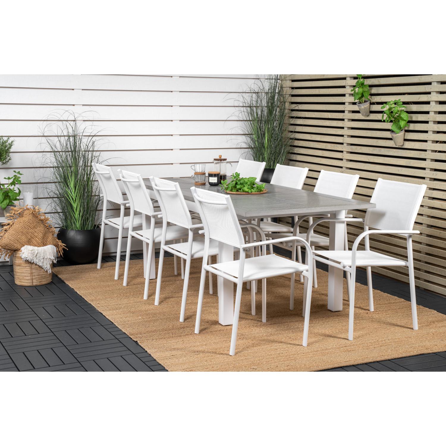 Matbordet Albany & stolarna Santorini-Table Set-Venture Home-peaceofhome.se