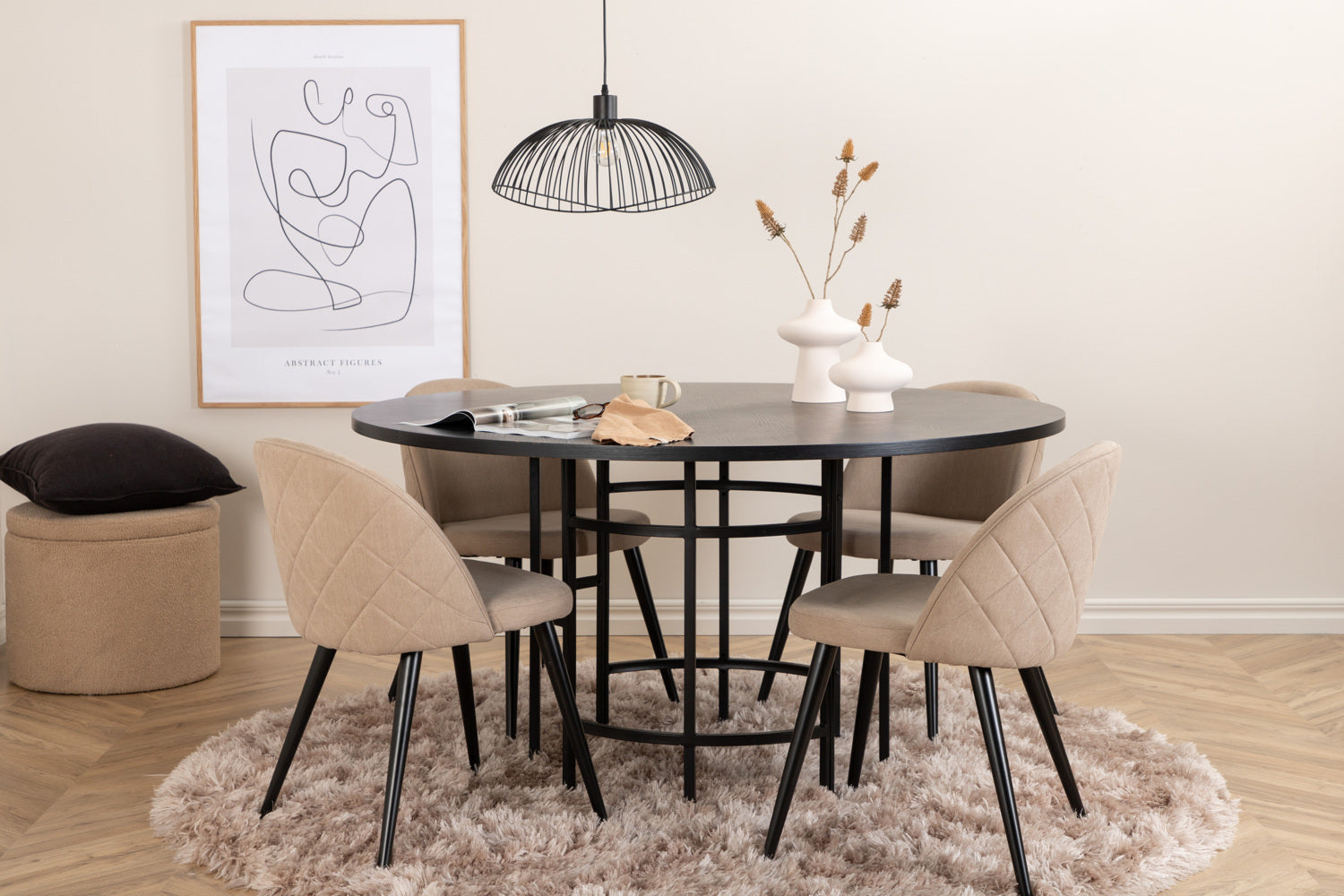 Matgrupp Copenhagen med stolarna Velvet-GR Dining Set-Venture Home-peaceofhome.se