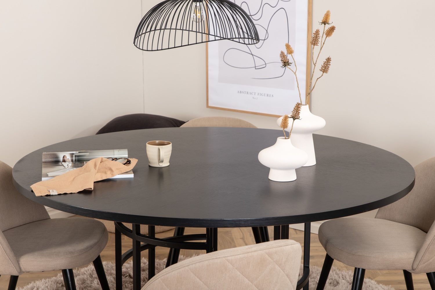 Matgrupp Copenhagen med stolarna Velvet-GR Dining Set-Venture Home-peaceofhome.se