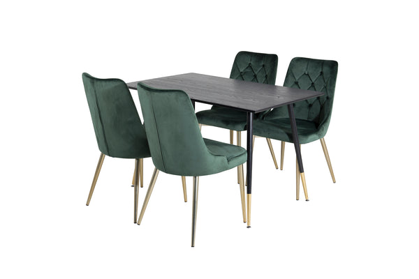 Matgrupp Dipp med stolarna Velvet Deluxe-GR Dining Set-Venture Home-peaceofhome.se