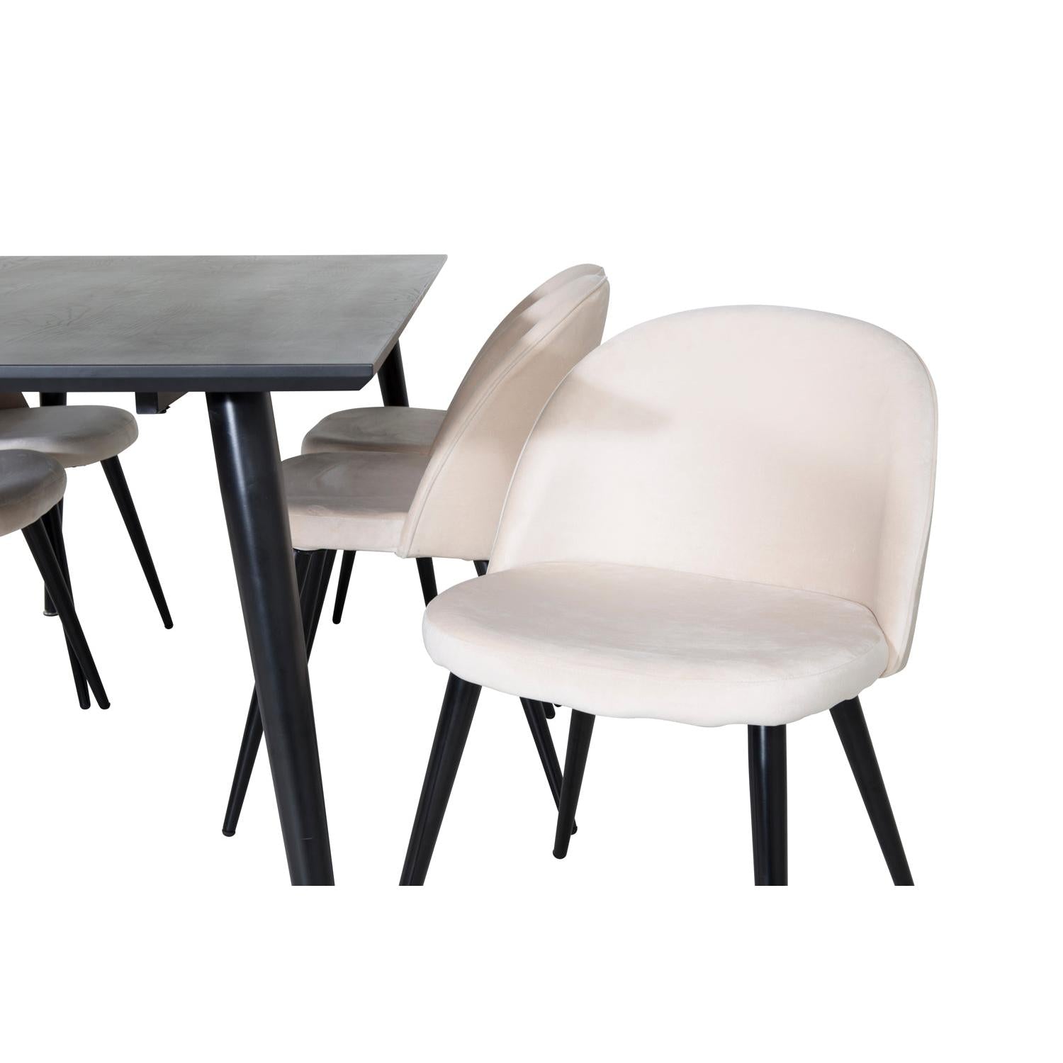 Matgrupp Dipp med stolarna Velvet-GR Dining Set-Venture Home-peaceofhome.se