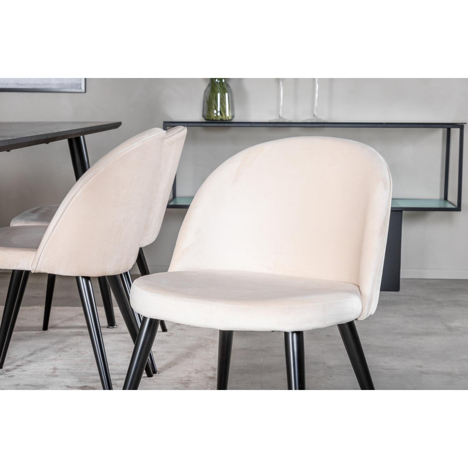 Matgrupp Dipp med stolarna Velvet-GR Dining Set-Venture Home-peaceofhome.se