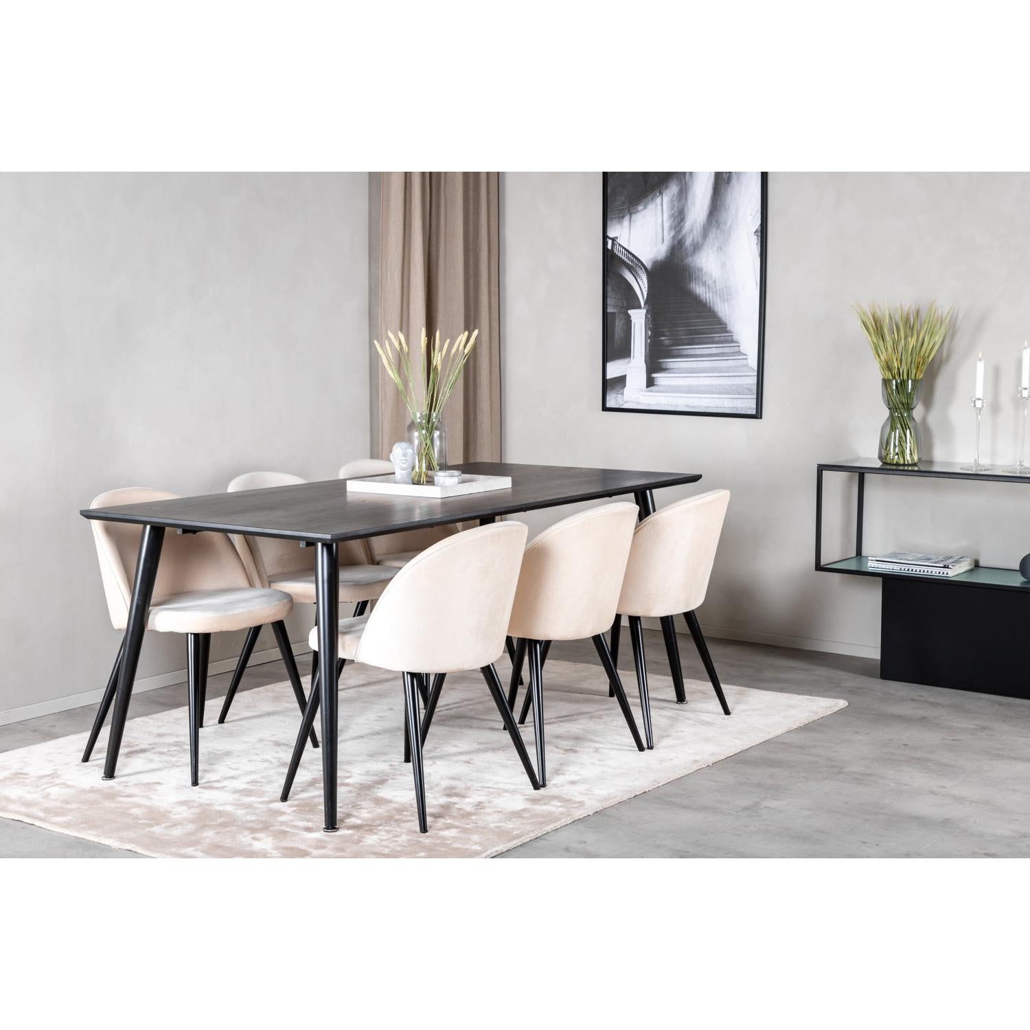 Matgrupp Dipp med stolarna Velvet-GR Dining Set-Venture Home-peaceofhome.se