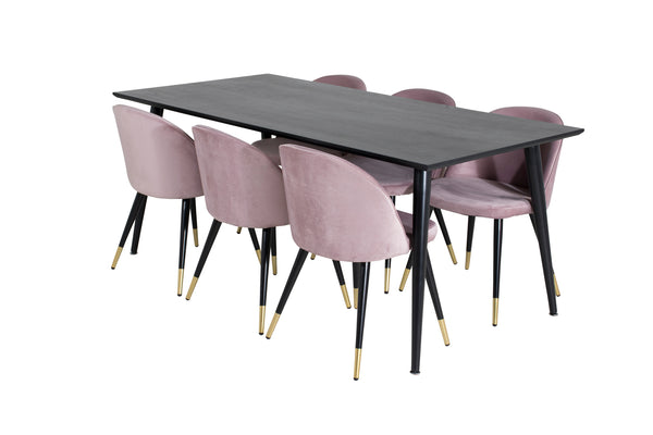 Matgrupp Dipp med stolarna Velvet-GR Dining Set-Venture Home-peaceofhome.se
