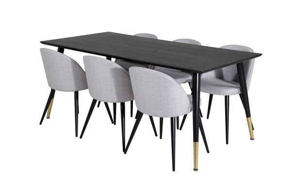 Matgrupp Dipp med stolarna Velvet-GR Dining Set-Venture Home-peaceofhome.se