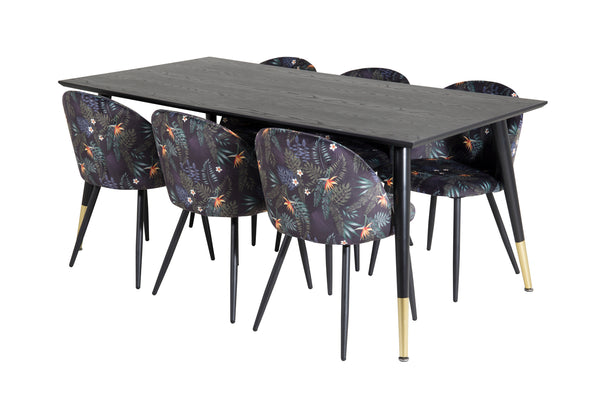 Matgrupp Dipp med stolarna Velvet-GR Dining Set-Venture Home-peaceofhome.se