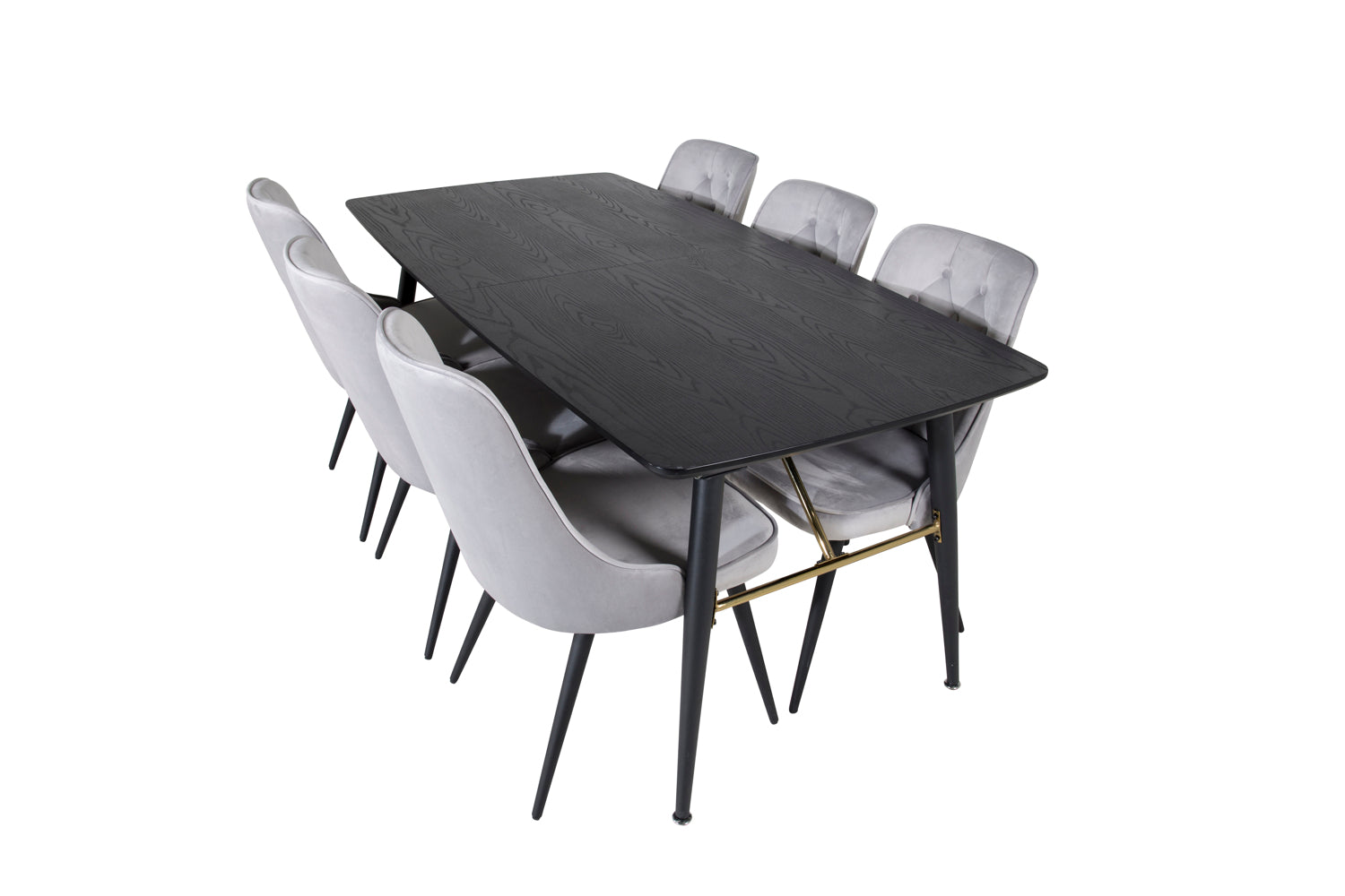 Matgrupp Gold med stolarna Velvet Deluxe-GR Dining Set-Venture Home-peaceofhome.se