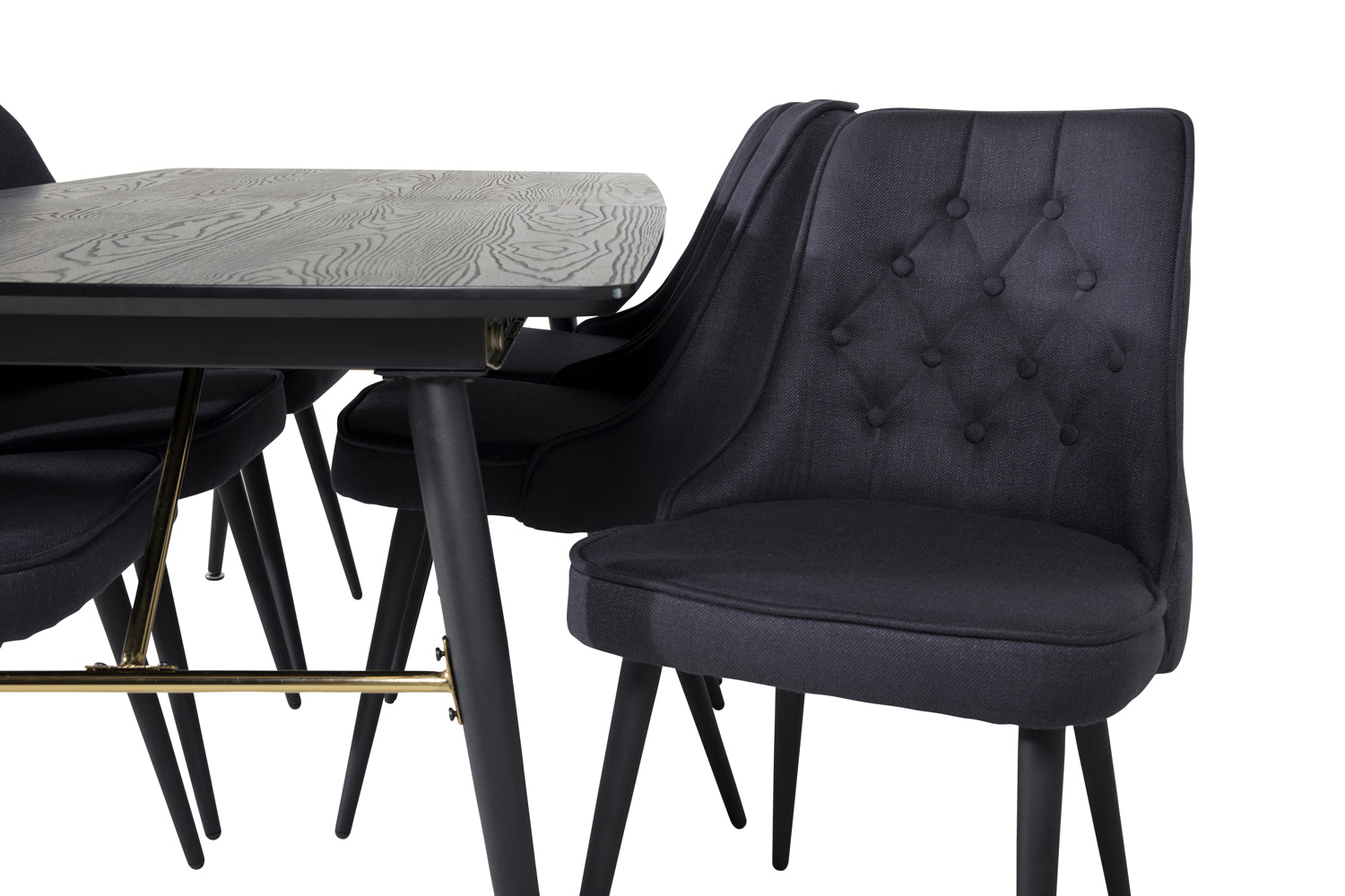 Matgrupp Gold med stolarna Velvet Deluxe-GR Dining Set-Venture Home-peaceofhome.se