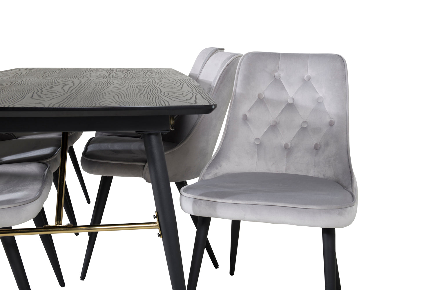Matgrupp Gold med stolarna Velvet Deluxe-GR Dining Set-Venture Home-peaceofhome.se