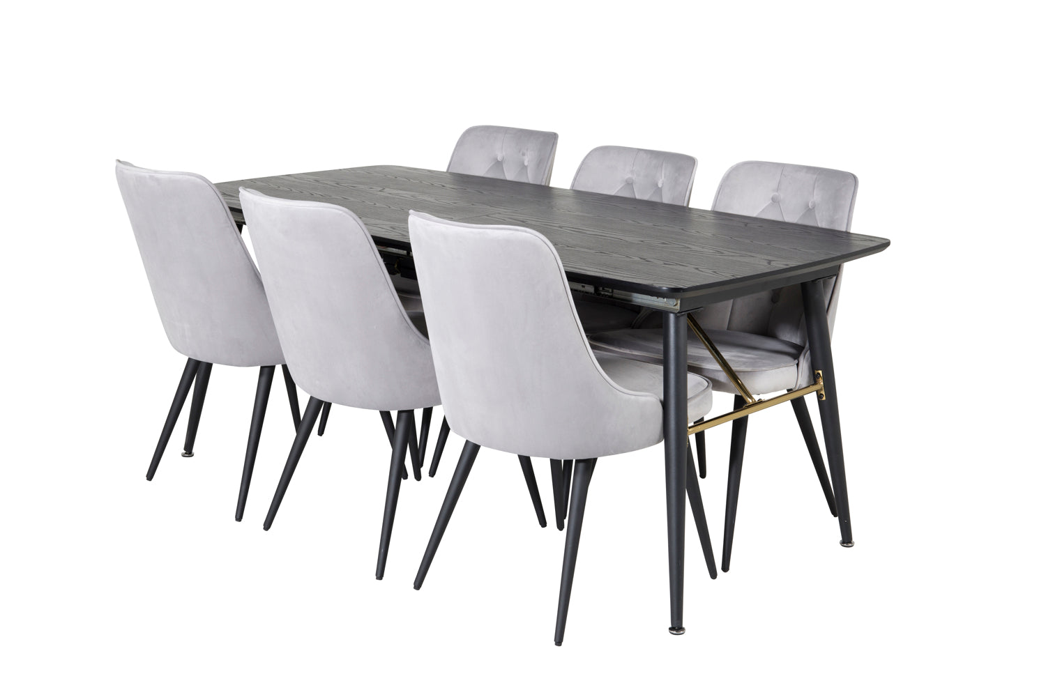 Matgrupp Gold med stolarna Velvet Deluxe-GR Dining Set-Venture Home-peaceofhome.se