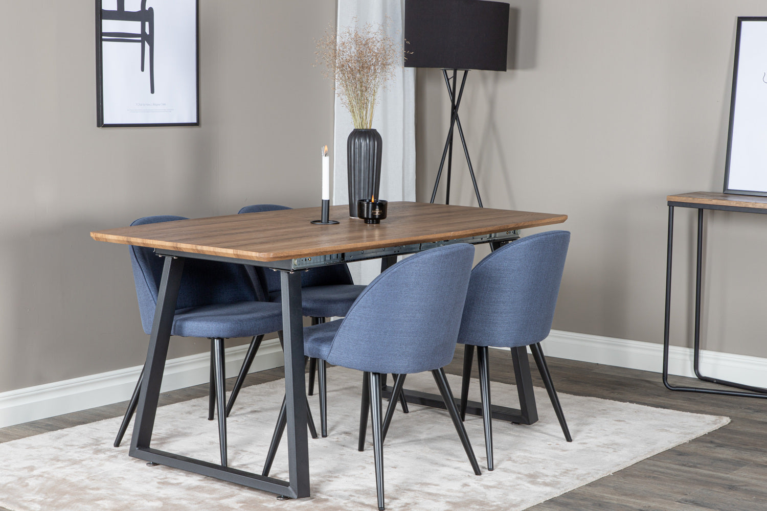 Matgrupp Inca med stolarna Velvet-GR Dining Set-Venture Home-peaceofhome.se
