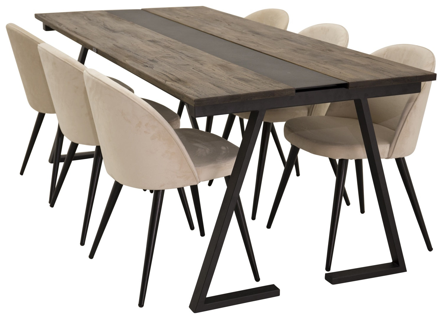 Matgrupp Jakarta med stolarna Velvet-GR Dining Set-Venture Home-peaceofhome.se