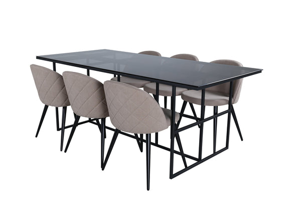 Matgrupp Leif med stolarna Velvet-GR Dining Set-Venture Home-peaceofhome.se