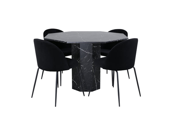 Matgrupp Marbs med stolarna Wrinkles-GR Dining Set-Venture Home-peaceofhome.se